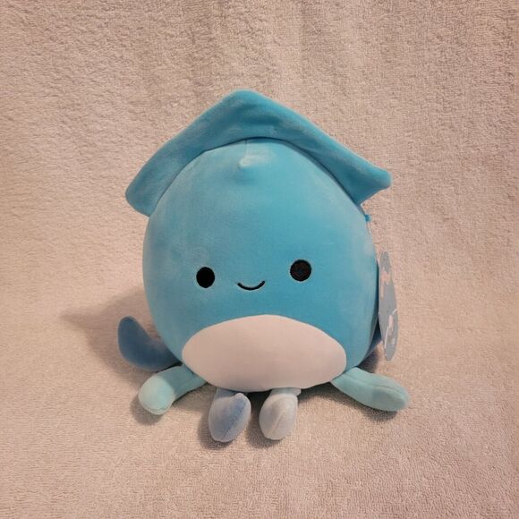 Squishmallows Sealife Blue Sky The Squid 7.5” Stuffed Plush NWT 2023 - Picture 1 of 7